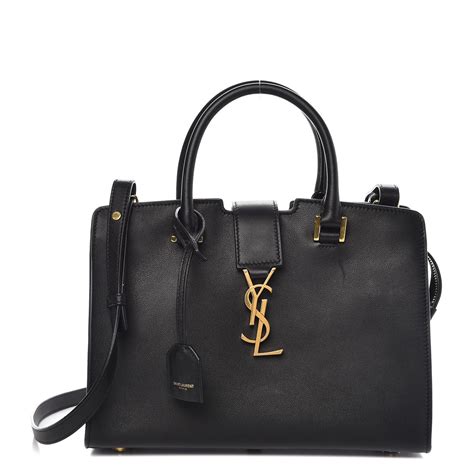 ysl cabas baby size|SAINT LAURENT Calfskin Monogram Baby Cabas Black.